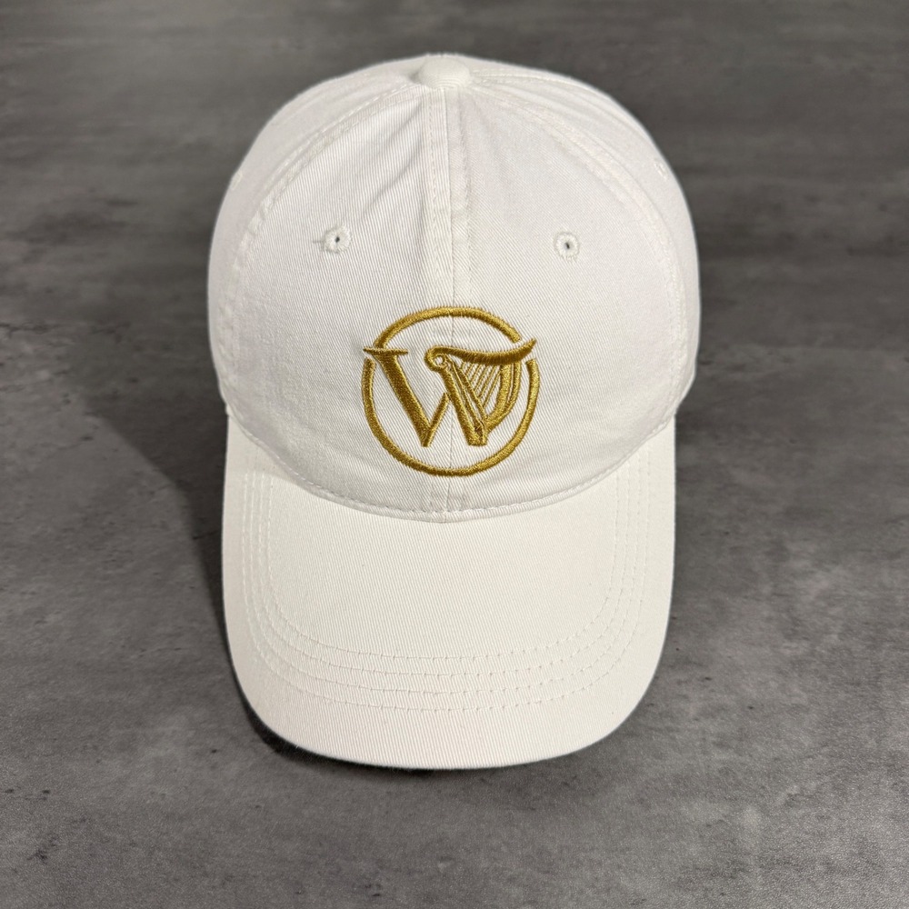 Savannahs Irish Pub Outdoor Cap Baseball Hat Mens OSFM White Gold Harp Cotton